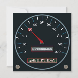 Inbjudan till motorcyklar i 30års födelsedag