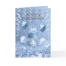 Inbjudan till mousserande blått fågeldagskaka