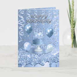 Inbjudan till mousserande blått fågeldagskaka