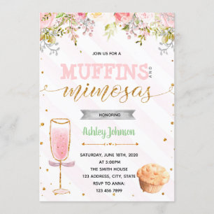 Inbjudan till Muffins och Mimosas-fest