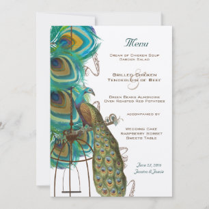 Inbjudan till musical Peacock Bird Cage Feather We