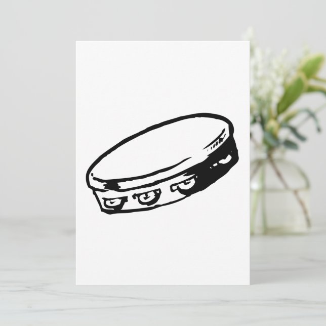 Inbjudan till musikinstrument i Tambourine (Stående Fram)