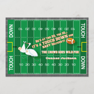 Inbjudan till MVP och Stork Baby Shower för fotbol