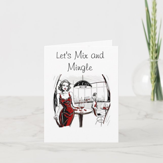 Inbjudan till Mx- och Mingle Cocktail-partiet (Framsida)