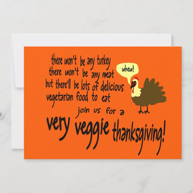 Inbjudan till mycket Veggie-Thanksgiving (Framsida)
