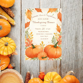 Inbjudan till Mysigt Thanksgiving för Rustic Boho