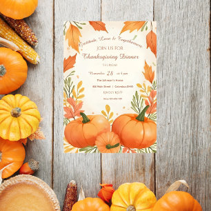 Inbjudan till Mysigt Thanksgiving för Rustic Boho