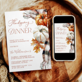 Inbjudan till mysigt Thanksgiving på middagen
