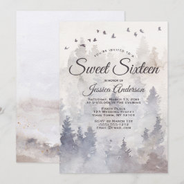 Inbjudan till Mystic Forest Sweet sixteen