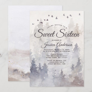 Inbjudan till Mystic Forest Sweet sixteen