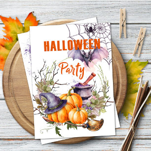 Inbjudan till Mystic Halloween fest med pumpor