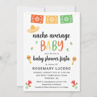 Inbjudan till Nacho Average Baby Fiesta Baby Showe