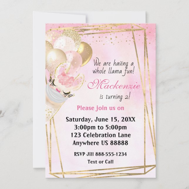 Inbjudan till någon ålder på födelsedagen (Framsida)