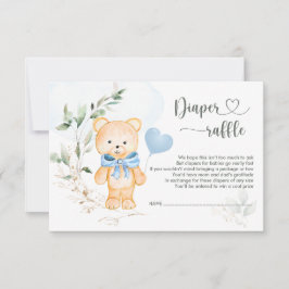 Inbjudan till Nalle av DIAPER Raffle Baby Shower