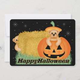 Inbjudan till nalle Barn Halloween fest