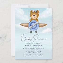 Inbjudan till Nalle Boy Baby Shower