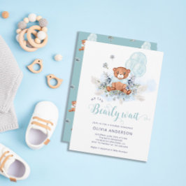 Inbjudan till nalle Boy Shower
