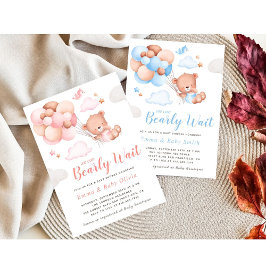 Inbjudan till nalle Girl Baby Shower
