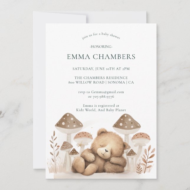 Inbjudan till nallens babyvisningsprogram (Framsida)