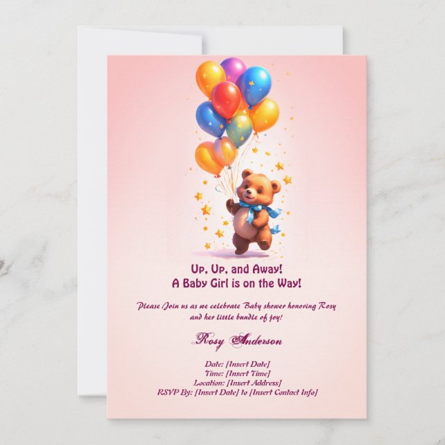 Inbjudan till nallens babyvisningsprogram för Flic (Framsida)