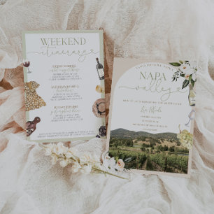 Inbjudan till Napa Valley Bachelorette & Itinerary