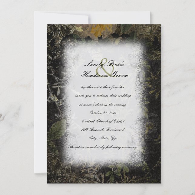 Inbjudan till nattgarden Gothic Wedding (Framsida)