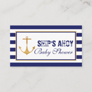 Inbjudan till Nautical Anchor Baby Shower Biljett