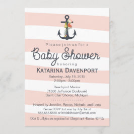 Inbjudan till Nautical Anchor Baby Shower - pojke,
