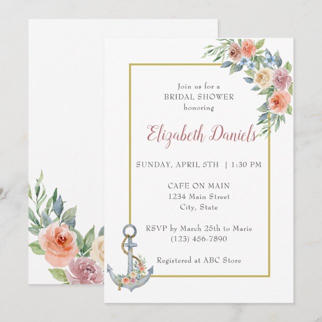 Inbjudan till Nautical Anchor Möhippa (Fram/baksida)