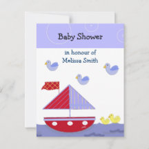 Inbjudan till Nautical Baby Shower