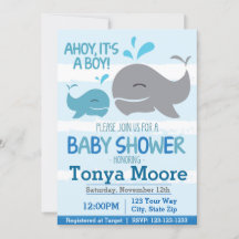 Inbjudan till Nautical Baby Shower