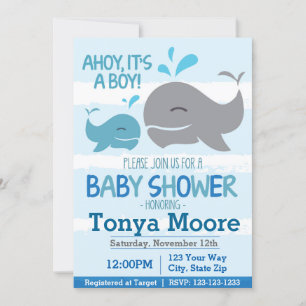 Inbjudan till Nautical Baby Shower