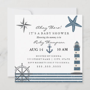 Inbjudan till Nautical Baby Shower