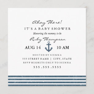 Inbjudan till Nautical Baby Shower