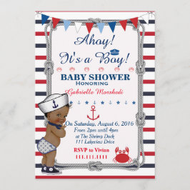 Inbjudan till Nautical Baby Shower, Babyskåda