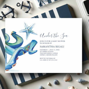 Inbjudan till Nautical Baby Shower för Boy