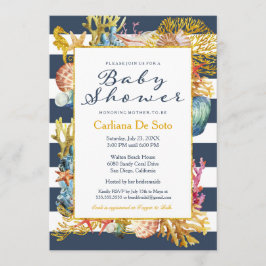 Inbjudan till Nautical Beach Ocean/Sea Baby Shower