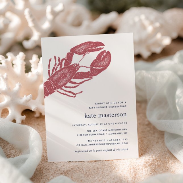 Inbjudan till Nautical Lobster Baby Shower (Skapare uppladdad)