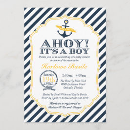 Inbjudan till Nautical Rand Pojke Shower
