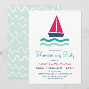 Inbjudan till Nautical Sailboat HouseuppvärmParty