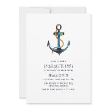 Inbjudan till Nautisk marin Rand Bachelorette-part