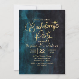 Inbjudan till Navy Blue & Guld Bachelorette Party