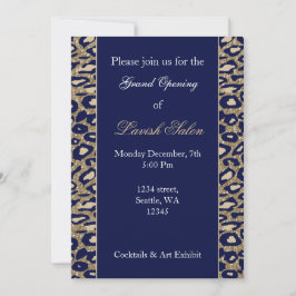 Inbjudan till Navy Blue Guld Chic Corporate Party