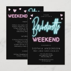 Inbjudan till Neon Bachelorette Helg på italienska