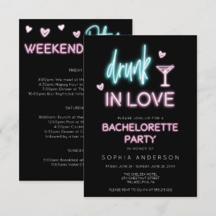Inbjudan till Neon Bachelorette-partiet på italien