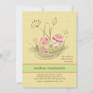Inbjudan till Nest Baby Shower för naturen