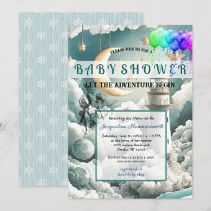 Inbjudan till Neutral Baby Shower från äventyr