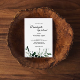 Inbjudan till neutralt Botanical Bachelorette Helg