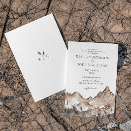 Inbjudan till neutralt Tone Mountain Wedding