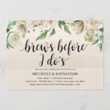 Inbjudan till neutralt Vår bröllop - middagsinbjud